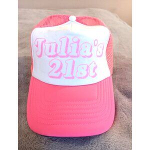Pink Glitter Sparkle Baseball Cap Ponytail Hat Women Girl Snap Back Mesh Cute OS